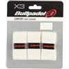 Bullpadel Overgrip Gb-1200 012, Confezione da 3 Unisex-Adulto, Bianco (Bianco), Taglia Unica