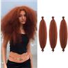 Dsoar Extension di capelli afro ondulati da 40,6 cm, 3 confezioni da 3 ciocche pre-separate Marley Twist per capelli afro crespi Marley all'uncinetto, per donne, 8 ciocche/confezione