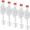 MEZOKUCEL Gorgogliatore Fermentazione Plastica,Gorgogliatore HASLED con Tappi in Gomma,Airlock di Fermentazione la Produzione di Birra,Vino,Sottaceti (plastica)