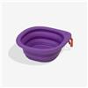 Zee.Dog Ciotola da Viaggio Pieghevole per Cani in Silicone Go Bowl 600 ml Viola
