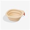 Zee.Dog Ciotola da Viaggio Pieghevole per Cani in Silicone Go Bowl Biscotti 600 ml Beige