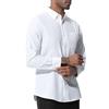 Casey Kevin Camicia Uomo Oxford Maniche Lunghe Colletto con Bottoni Casual Cotone Camicie con Tasche Regular Fit, Nero, L