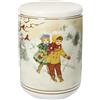BRANDANI Cuccioli Barattolo Cuccioli Bimbi Felici 10x14,5cm Porcellana Tavola di Natale Edizione Limitata