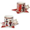 BRANDANI Lo Schiaccianoci Tazzina Caffè Set 2 Pezzi 6x12,5cm Porcellana Tavola Natalizia