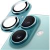 JETech Pellicola Fotocamera per iPhone 16 6,1 Pollici e iPhone 16 Plus 6,7 Pollici, Copertura Totale 9H Vetro Temperato Anello Cover, Piastra in Metallo Opaco, Pacco da 1 (Verde Acqua)