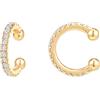 PAVOI 20A-E08 - Orecchini in argento Sterling 925 con zirconia cubica Oro Giallo.