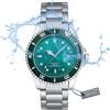 HALUKAKAH Orologio da Immersione Billionaire Resistente all'Acqua 30 m con Quadrante Verde per Uomo, Artigianato di Precisione, Tourbillon Volante Trasparente sul Retro, Regalo Senza Tempo per Lui