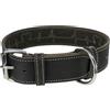 Trixie Collare per Cani Rustic "Heartbeat" Nero, l-xl55-65cm-40mm