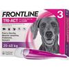 Frontline Tri-Act Spot-On Antiparassitario per Cani 3 Pipette, l-20-40kg
