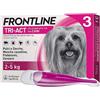 Frontline Tri-Act Spot-On Antiparassitario per Cani 3 Pipette, xs-2-5kg