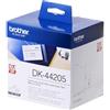 Brother ETICHETTE ORIGINALE BROTHER DK44205 DK-44205 30,48mm 62mm CON SUPPORTO