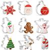 Keepatyart Set di formine per biscotti natalizi, 9 pezzi, a forma di omino di pan di zenzero, albero di Natale, fiocco di neve, Babbo Natale, angelo, bastoncini di zucchero, pupazzi di neve, alce