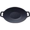 NOENNULL Padella coreana per barbecue, griglia coreana antiaderente, compatibile con fornelli a induzione, fornelli a gas, piano cottura elettrico, griglia interna o esterna (38 cm)