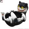 Atomic POSACENERE STREGATTO BIANCO E NERO : PORTACENERE IN POLIRESINA DA TAVOLO DECORATO A MANO | IDEA REGALO FUMATORE