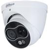 Dahua TPC-DF1141-HS - Telecamera eyeball termica ibrida IP AI 4MP, visuale termica 192x144 2 mm, deterrenza attiva luci e audio