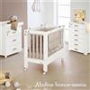 BABY FASHION Aladino Kit Letto Compreso di Materasso Bagnetto e Tessile Bianco Avana
