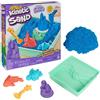 Kinetic Sand, Playset Castelli di Sabbia Cinetica Blu, con Vaschetta, Sabbia Magica, 454gr, 3 Formine Incluse, Giocattoli per Bambini e Bambine, 3+ anni