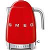 SMEG BOLLITORE ELETTRICO CON TEMPERATURA VARIABILE, KLF04 ROSSO