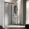 Idralite Box Doccia 90x100 CM 198 CM Vetro Trasparente 8 MM Versione Sinistra con EasyClean mod. Prime Bla Duo 1 Anta