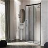 Idralite Box Doccia 90x100 CM 198 CM Vetro Trasparente 8 MM Versione Destra con EasyClean mod. Prime Bla Duo 1 Anta