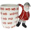 BRANDANI Ho-Ho-Ho Tazza Mug con Santa Claus 13x14cm Tavola di Natale