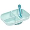 Suavinex Béaba Set Pappa a Scomparti in Silicone Blu di Suavinex