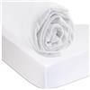 Easy dort Lenzuolo con angoli, 140 x 190 cm, bianco + coprimaterasso in bambù impermeabile