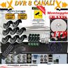 nextmar DVR 8 Canali AHD/NVR kit completo di Hard Disk 1TB +Cavo 100mt +8 Telecamere