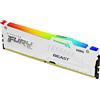 Kingston FURY Beast Bianco RGB 64GB (4x16GB) 6000MT/s DDR5 CL40 DIMM Memoria Gaming per Computer Fissi Kit da 4 Intel XMP - KF560C40BWAK4-64