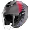 Shark Casco Moto Jet Shark RS JET STRIDE Mat Silver Viola Blu