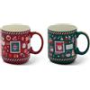HP ITALIA Srl Neavita Set Di 2 Tazze Natale Rossa E Verde 340ml