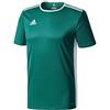 adidas Entrada 18 Maglietta, Verde (Collegiate Green/White), S Uomo