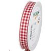 Halbach Seidenbänder Vichy, nastro rosso a quadri da 15 mm, per confezioni regalo, nastro per celebrazioni