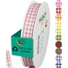 Halbach Seidenbänder Vichy - Nastro a quadretti per confezioni regalo, nastro per celebrazioni, larghezza 15 mm