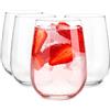 Glasmark KROSNO 1992 Bicchieri Gaja Set di 4 bicchieri Bicchieri per acqua Bicchieri per bevande Bicchieri per succhi Lavabili in lavastoviglie 4 x 330 ml