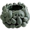 Kare Vaso di Design Avocado Verde - Dipinto a Mano, Unico, Piccolo, Decorativo da Tavolo per Fiori e Scaffali - Accessorio 23 x 32 x 32 cm (Altezza x Larghezza x Profondità)
