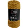 Soleil d'Ocre Cocooning Plaid, coperta da 220 x 240 cm, di colore giallo senape