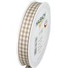 Halbach Seidenbänder Vichy - Nastro regalo in lino, larghezza 15 mm, per confezione regalo