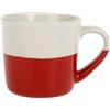 GENEVIEVE LETHU 535989 - Tazza da 22 cl, in gres, smaltata, collezione L'ENTRE DUE, Ø 8 cm H 7,5 cm, colore: Rosso