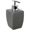 Tatay Dispenser di sapone THAI Desktop Collection, in ceramica, grigio antracite, misure 7,5 x 7,5 x 15