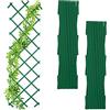 Relaxdays Grigliato per Rampicanti, Set da 3, Allungabile 180 cm, Graticolato per Piante, per Giardino, Plastica, Verde