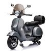 Piston Car Moto Elettrica per Bambini Piaggio Vespa PX 150 Grigio Batteria 12 V