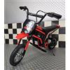 Pilots Kids Moto Elettrica per Bambini a Batteria Moto Cross 24 V Cavalcabile Rossa