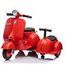 Piston Car Piaggio Vespa Mini con Sidecar Rosso Elettrica da Bambini a Batteria 6 V