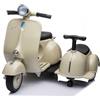 Piston Car Piaggio Crema Vespa Mini con Sidecar Elettrica da Bambini a Batteria 6 V