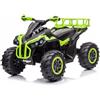 Piston Car Quad Elettrico Verde a 4 Ruote per Bambino Auto Macchina a Batteria 12 V