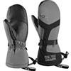 EXski Guanti da sci da uomo, impermeabili, caldi, guanti da snowboard, guanti invernali (S, grigio) …
