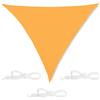 Relaxdays Tela Triangolare, Misure 6x6x6 m, Impermeabile, Anti UV, Corde di Supporto, Terrazza Giardino, Misure, Giallo