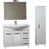 CAPALDO Mobile bagno 85 cm con lavabo, specchio e colonna bianco portuna - Claudia 93826