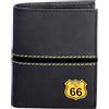 Route 66 - Portafoglio Uomo Pelle (Protezzione RFID) - Portafoglio Uomo Slim - Porta carte di Credito Uomo - Portacarte - Porta Tessere - Portaessere Uomo Tascabile - Wallet (Verticale)